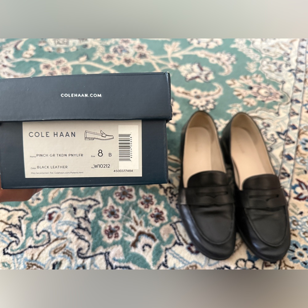 Cole Haan Black Leather Slip-Ons